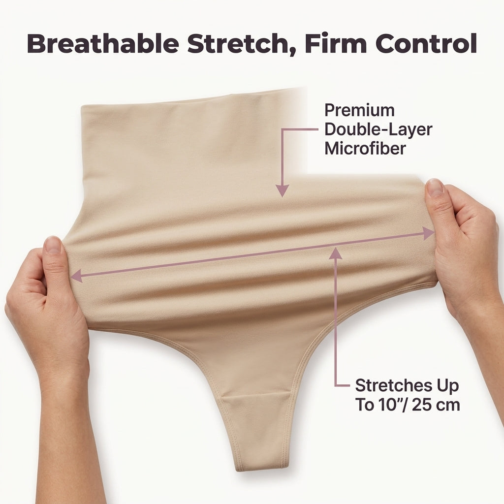 High-Waist Shapewear Thong — Smooth Your Waist Without Visible Lines
