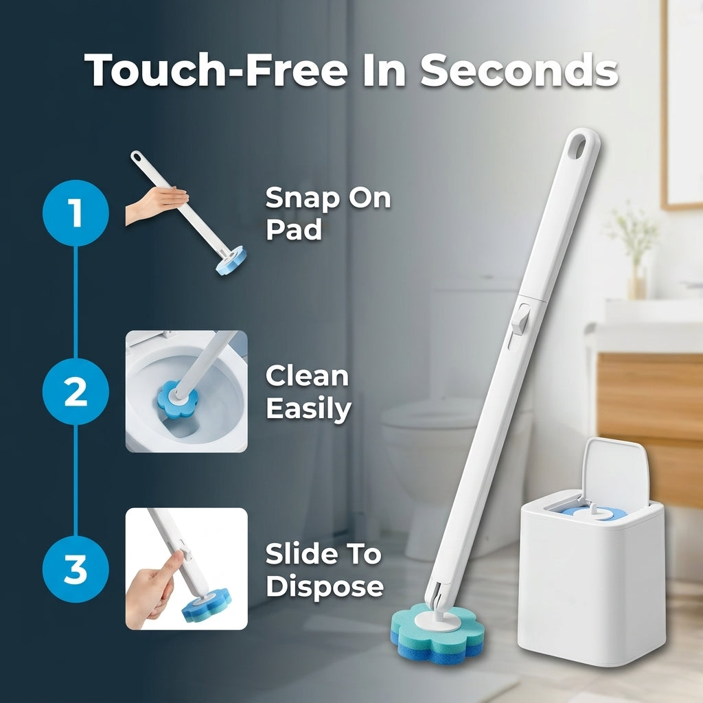 Disposable Toilet Scrub System — Cleaner Toilets Without A Dirty Brush Sitting Around