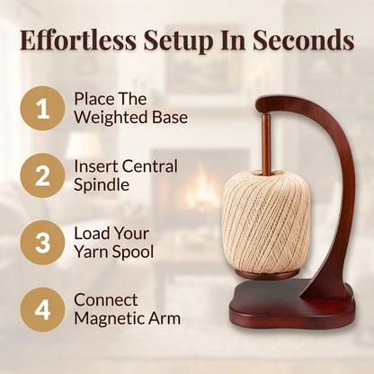 Rotating Yarn Holder - Smoother Knitting Without Tangled Yarn