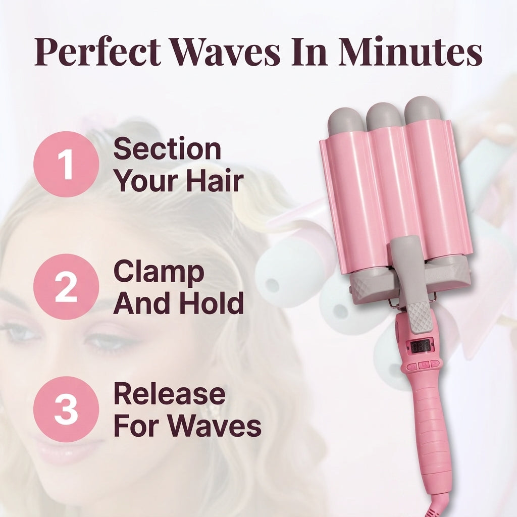 32mm Hair Waver — Natural Beach Waves Without Salon Styling