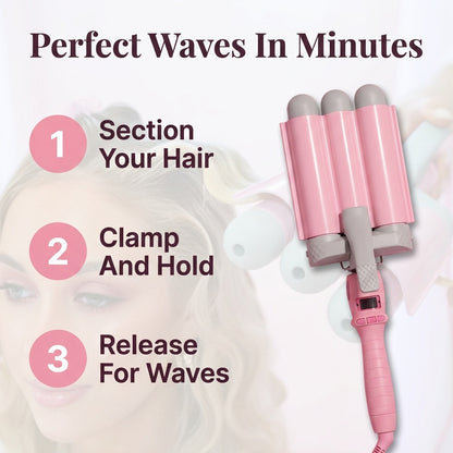 32mm Hair Waver — Natural Beach Waves Without Salon Styling