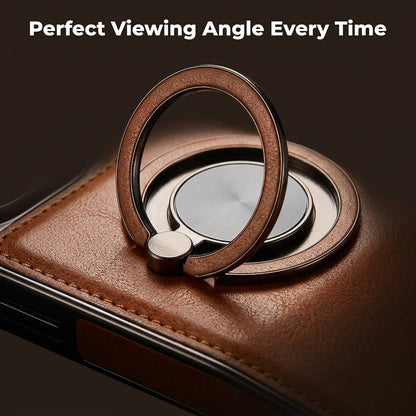 iPhone LuxeLeather Metal Stand Case