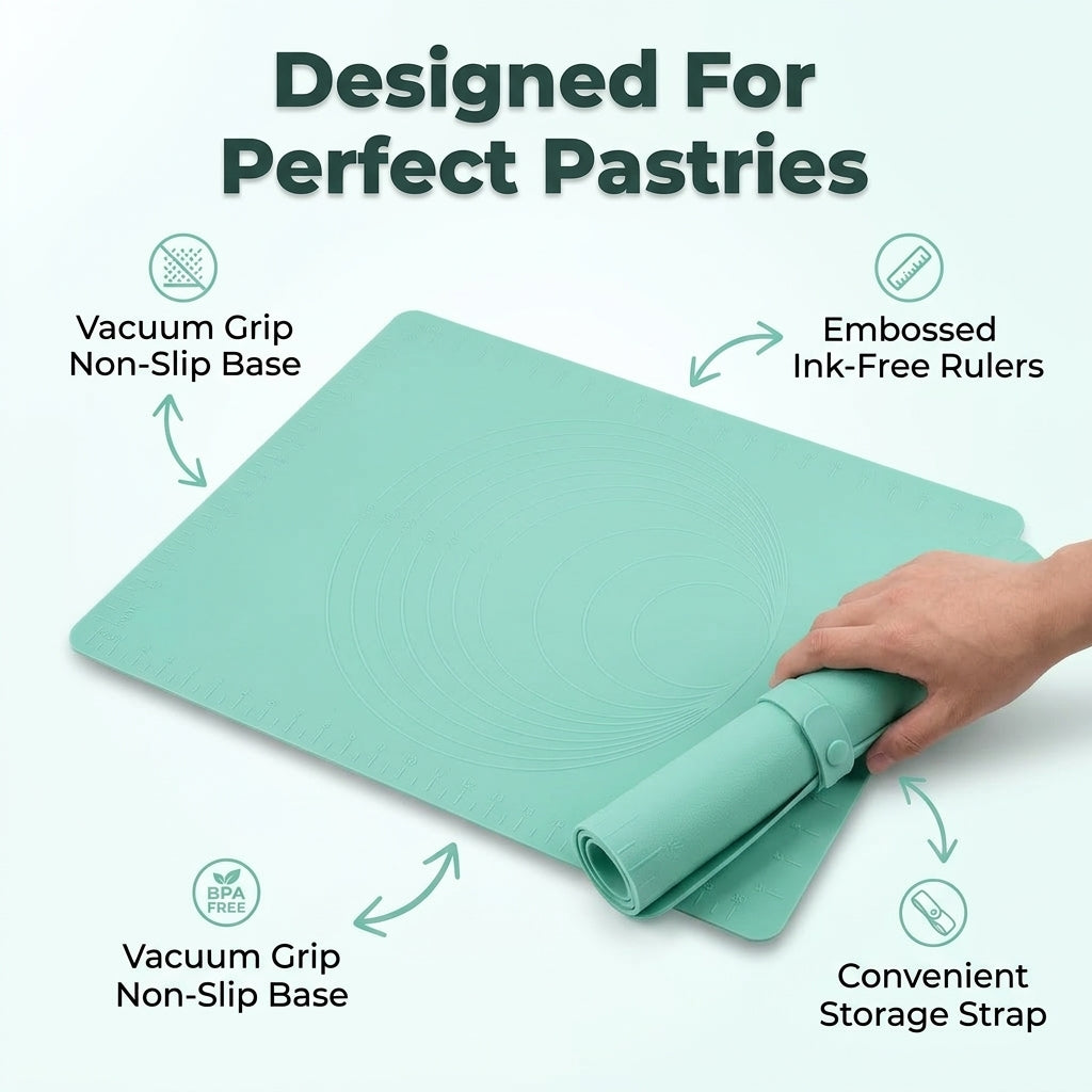 Extra Large Silicone Kitchen Mat — Cleaner Food Prep Without Messy Countertops