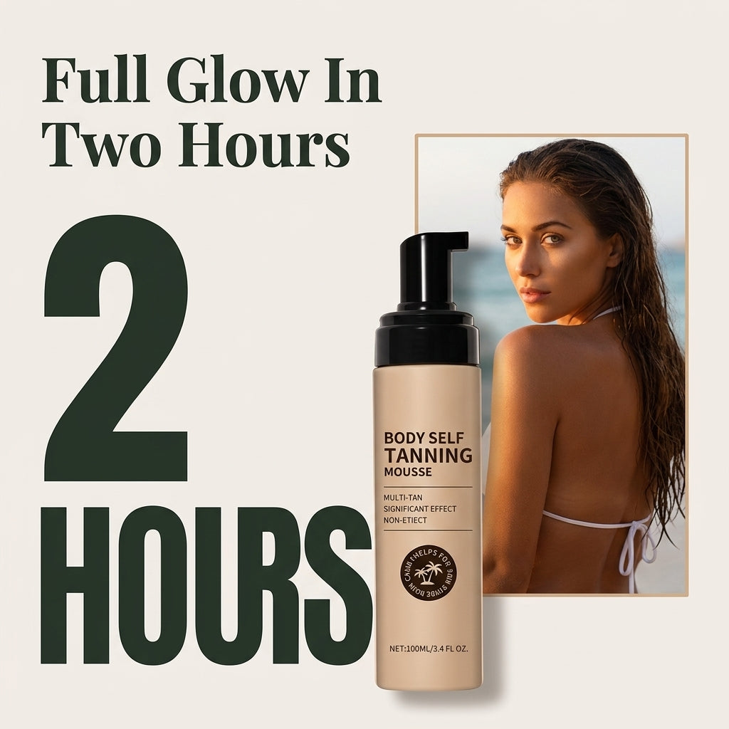 Self-Tanning Mousse — Natural Bronze Glow Without Sun Exposure