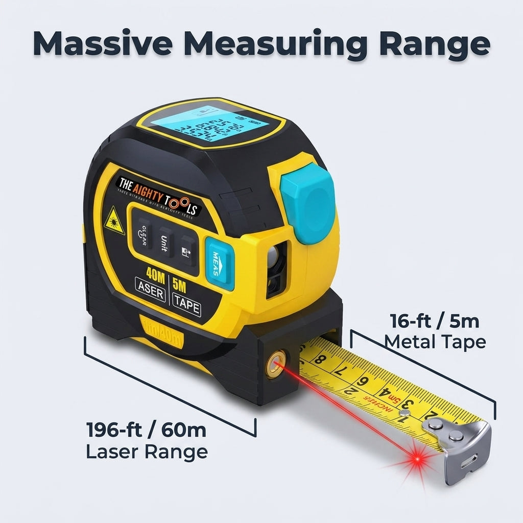 3-in-1 Laser Tape Measure — Measure Faster With Less Guesswork