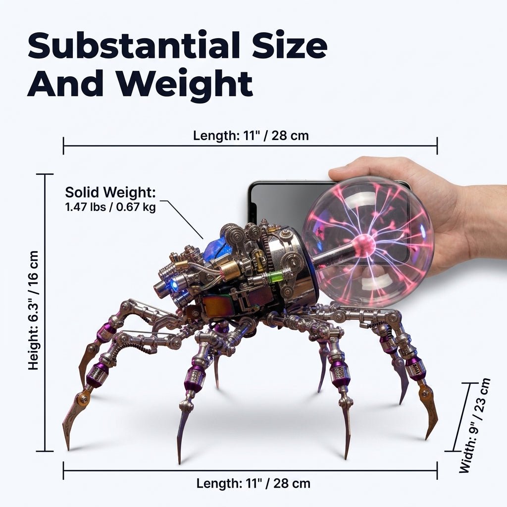 3D Cyberpunk Plasma Spider Puzzle — Build A Glowing Mechanical Display Without Ordinary Shelf Decor