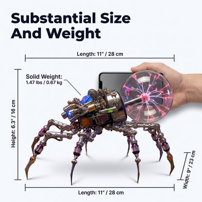 3D Cyberpunk Plasma Spider Puzzle — Build A Glowing Mechanical Display Without Ordinary Shelf Decor