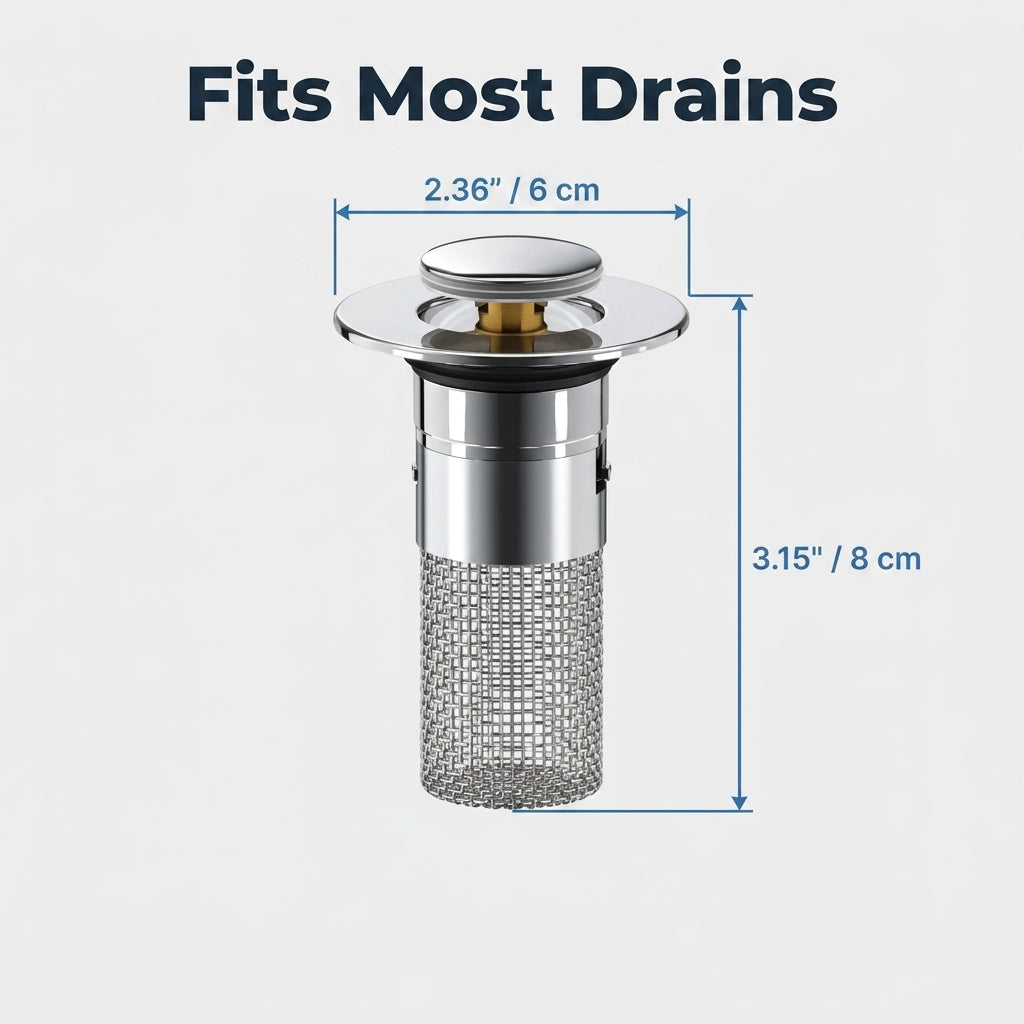 Sink Drain Filter Stopper - Stress Free Cleanup Without Constant Drain Clogs