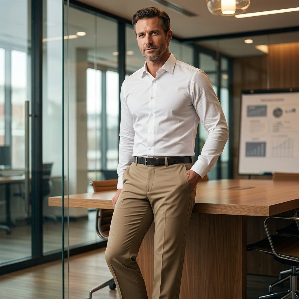 Wrinkle Free Stretch Pants - Breathable and Durable Performance Fabric