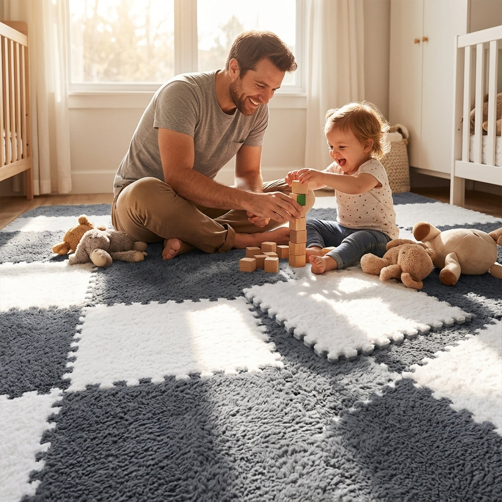 Ultra-Soft Plush Rug Tiles — Cozy Comfort Without Replacing Your Whole Floor