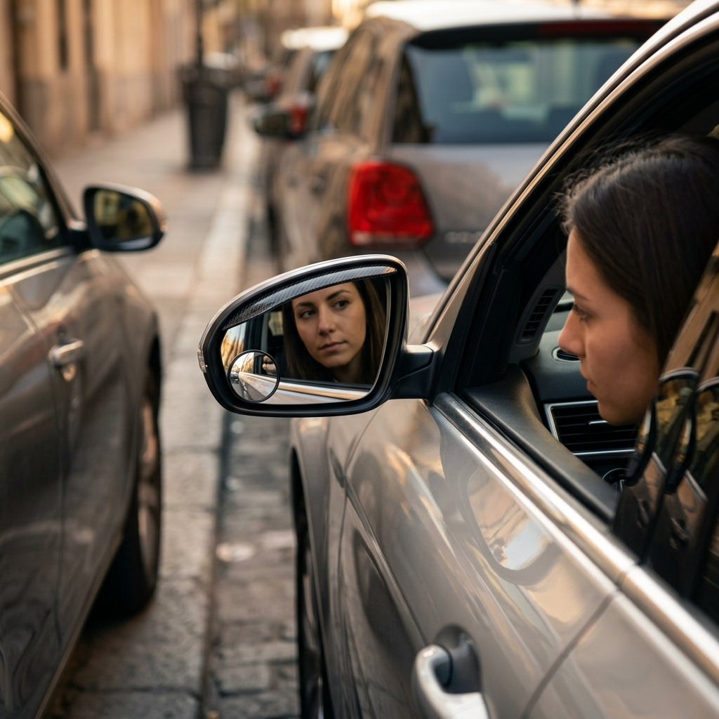Car Mirror Rain Guard & Blind Spot Mirror — Clearer Visibility In Rain & Tight Driving