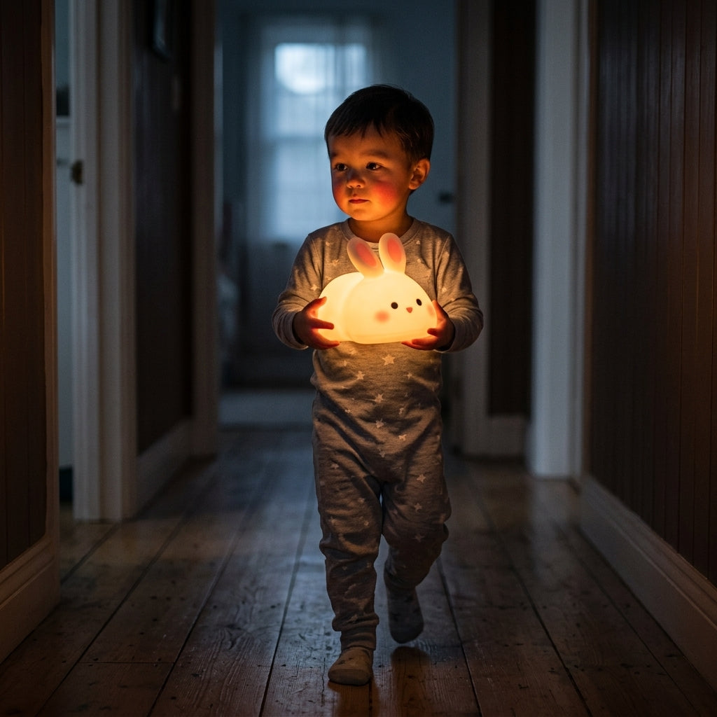 Soft Rabbit Night Lamp - Calming Glow for Better Sleep