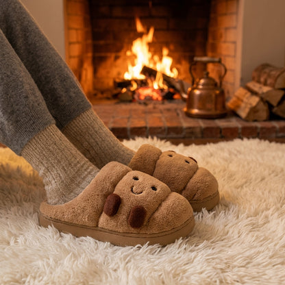 Croissant Plush Slippers — Cozy Warmth Without Boring House Shoes