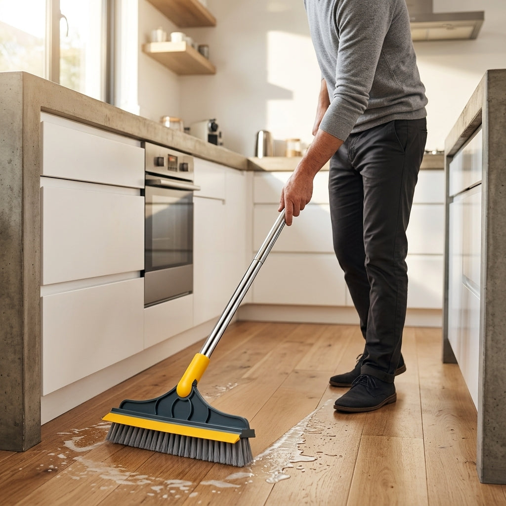 3-in-1 Rotating Deep-Clean Brush — Scrub, Rinse & Dry Without Switching Tools
