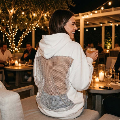 Crystal Embellished Hoodie — Cozy Comfort With A Luxe Statement Sparkle