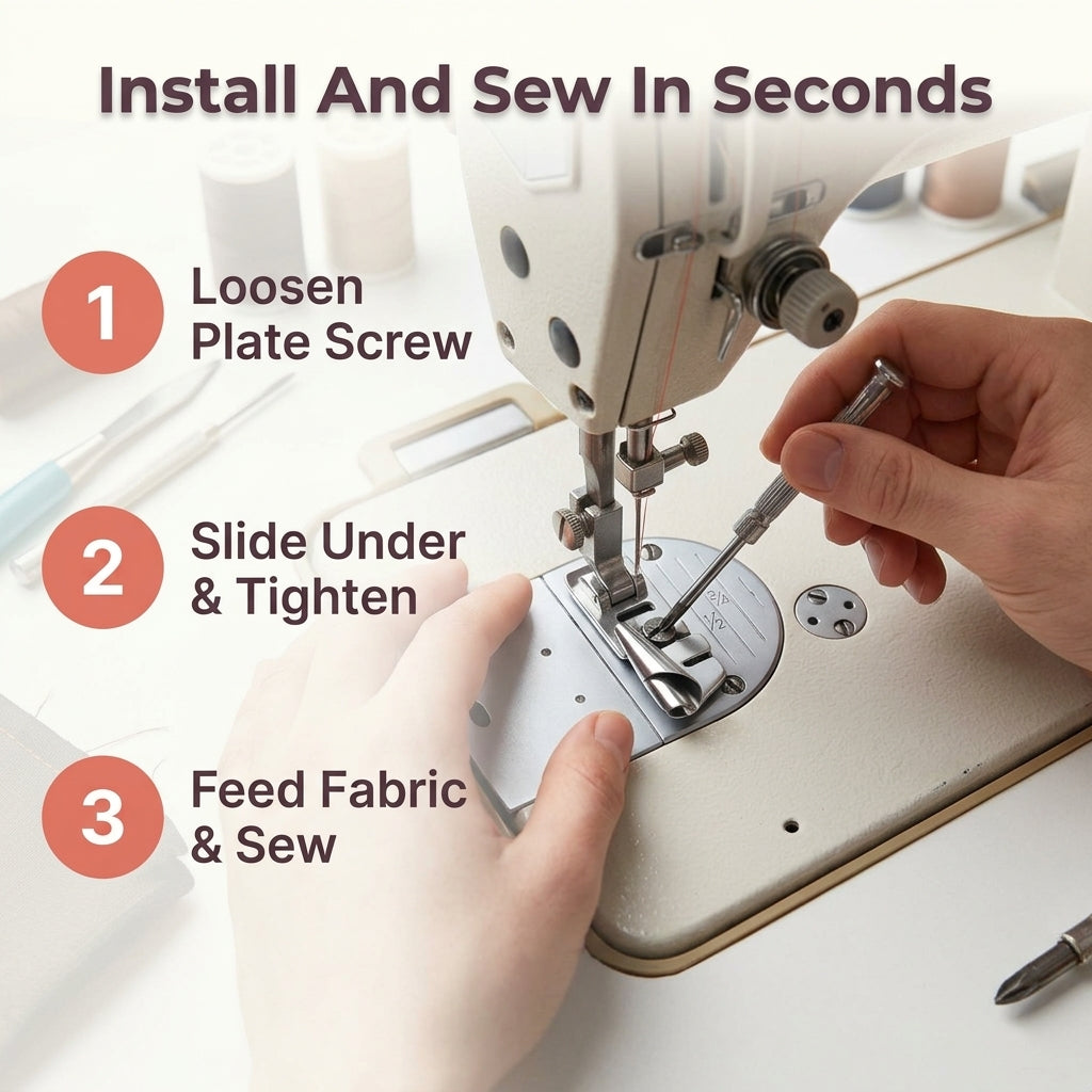 Rolled Hemmer Foot — Clean Hems Without Ironing, Guessing, Or Re-Stitching