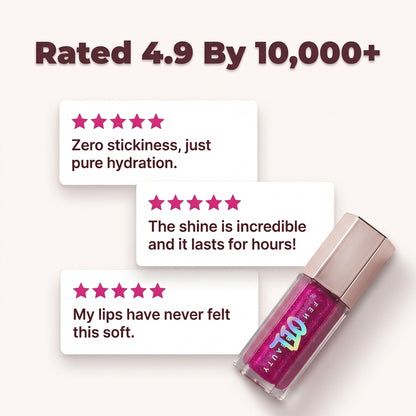 Lip Oil Gloss — Glass-Like Shine Without Sticky Heavy Gloss