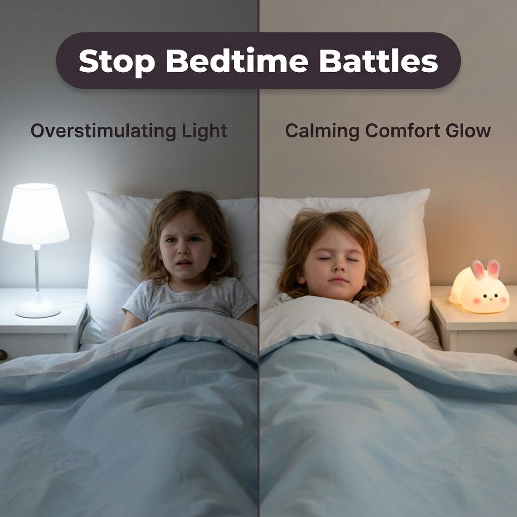 Soft Rabbit Night Lamp - Calming Glow for Better Sleep