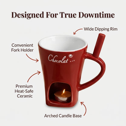 Ceramic Chocolate Fondue Mug — Warm Dessert Moments Without A Big Fondue Set