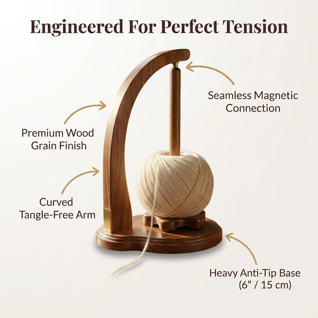 Rotating Yarn Holder - Smoother Knitting Without Tangled Yarn