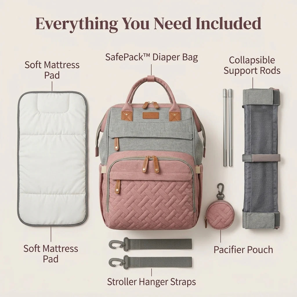 Diaper Bag - Organized and a Safe Place for Baby Anywhere