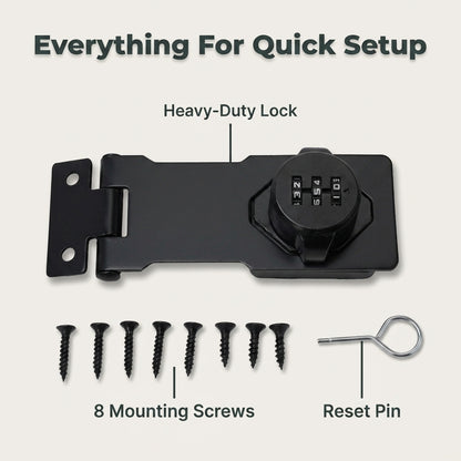 Heavy-Duty Combination Gate Lock - Secure Outdoor Spaces Without Keys