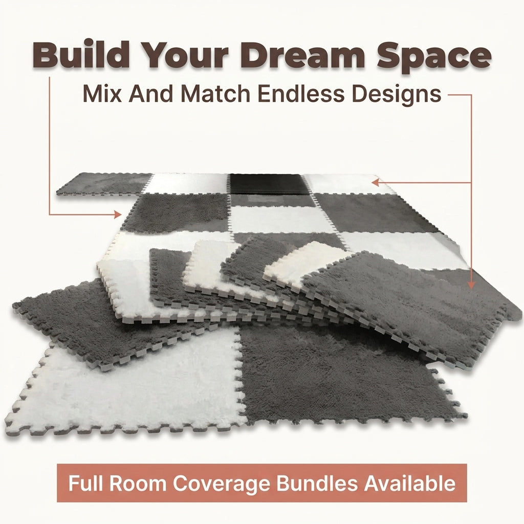 Ultra-Soft Plush Rug Tiles — Cozy Comfort Without Replacing Your Whole Floor