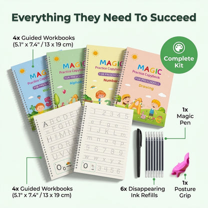 Magic Groove Practice Copybook — Help Kids Learn Writing With Guided Tracing Practice