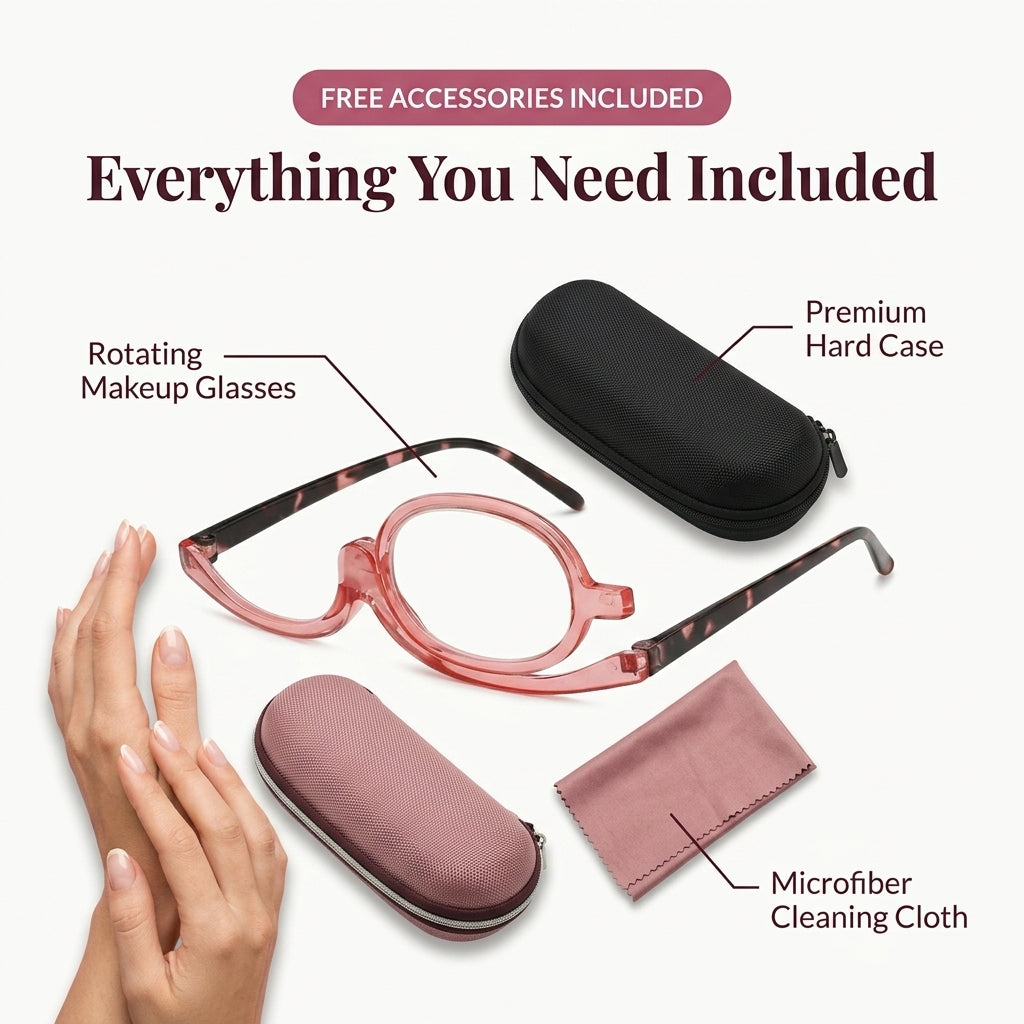 Rotating Makeup Reading Glasses — Apply Makeup Clearly Without Taking Glasses On And Off