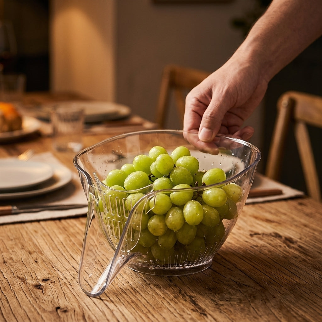Multifunctional Drain Basket — Wash, Drain & Serve Without Extra Bowls