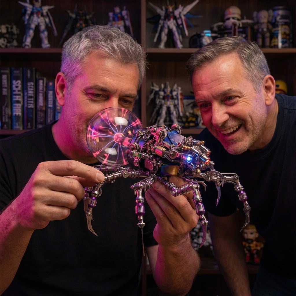 3D Cyberpunk Plasma Spider Puzzle — Build A Glowing Mechanical Display Without Ordinary Shelf Decor