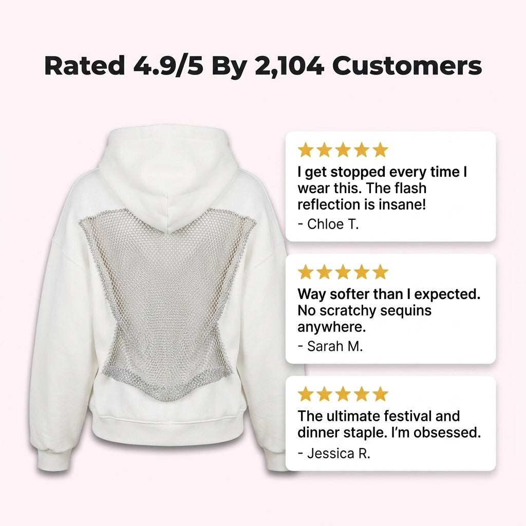 Crystal Embellished Hoodie — Cozy Comfort With A Luxe Statement Sparkle