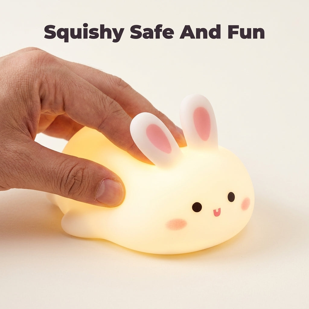 Soft Rabbit Night Lamp - Calming Glow for Better Sleep