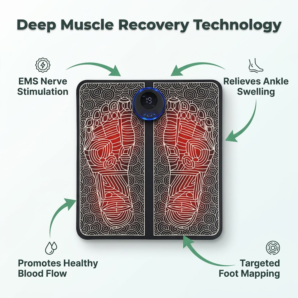 SoleEase EMS Foot Massager - Relax Tired Feet Without Expensive Spa Visits