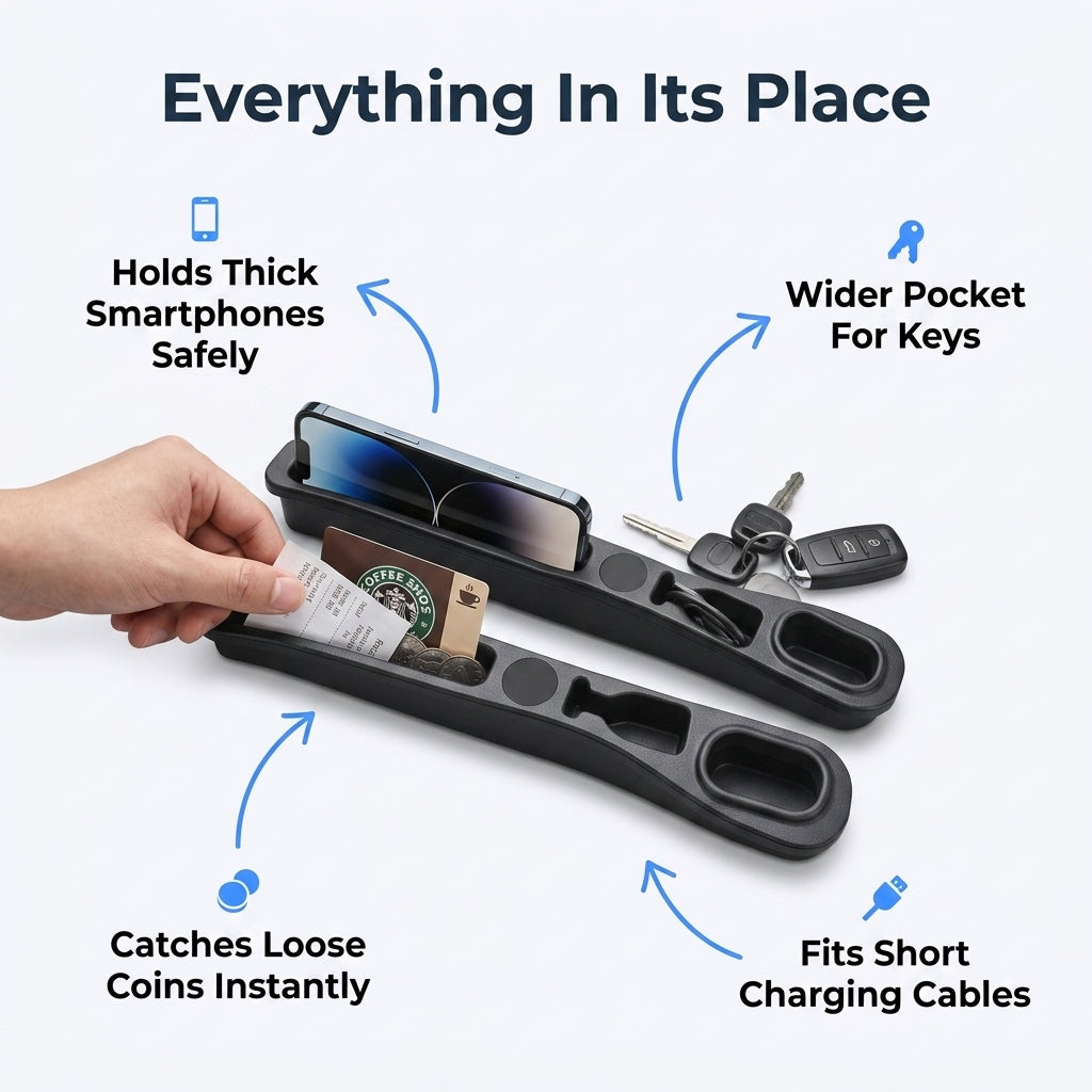 Car Seat Gap Organizer — Extra Storage Without Messy Seat Gaps