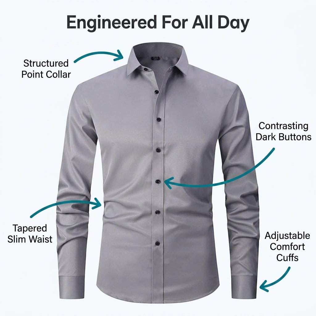 Men’s Slim Long-Sleeve Shirt — Clean Style Without Feeling Overdressed