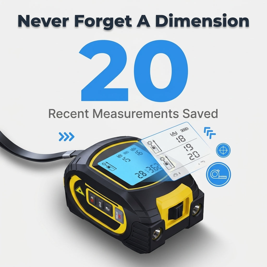 3-in-1 Laser Tape Measure — Measure Faster With Less Guesswork