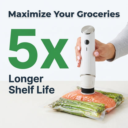 Compact Vacuum Food Sealer — Keeps Food Fresh Up To 5× Longer