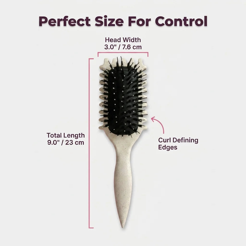 Anti-Frizz Curl Styling Brush — Defines Curls Without Frizz Or Pulling