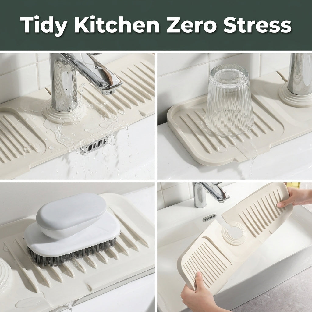Silicone Faucet Drying Mat — Keep Your Sink Area Dry Without Constant Wiping