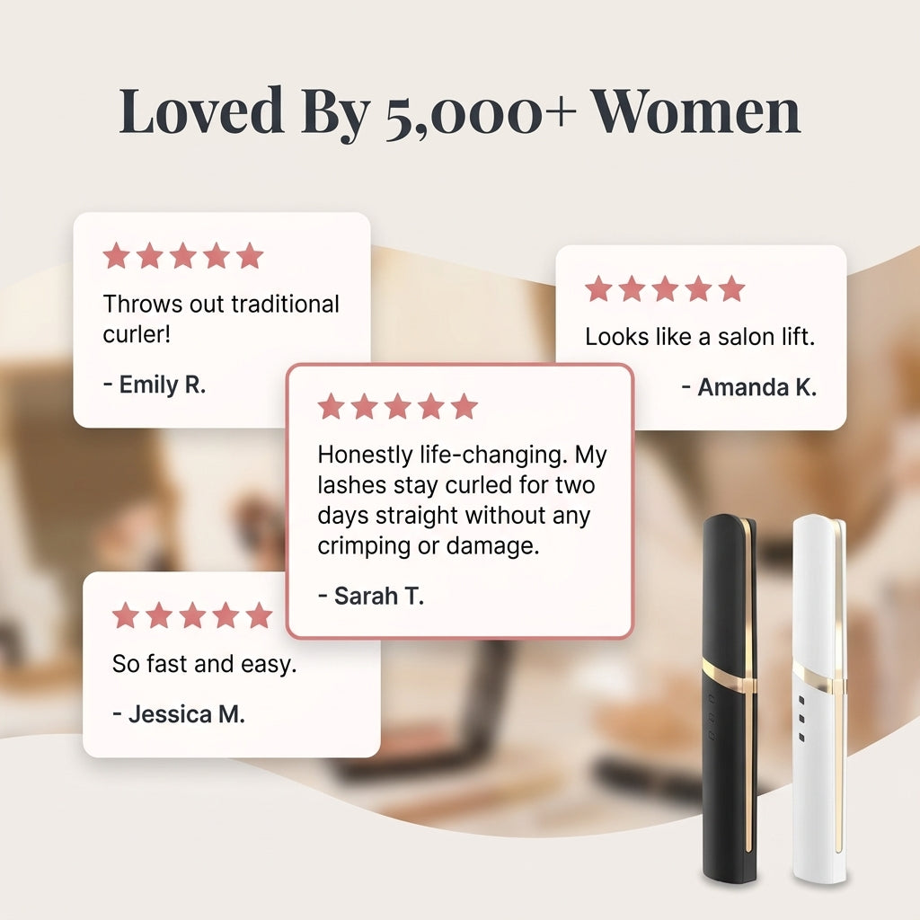 Heated Eyelash Curler — Instant Lift Without Lash Pinching