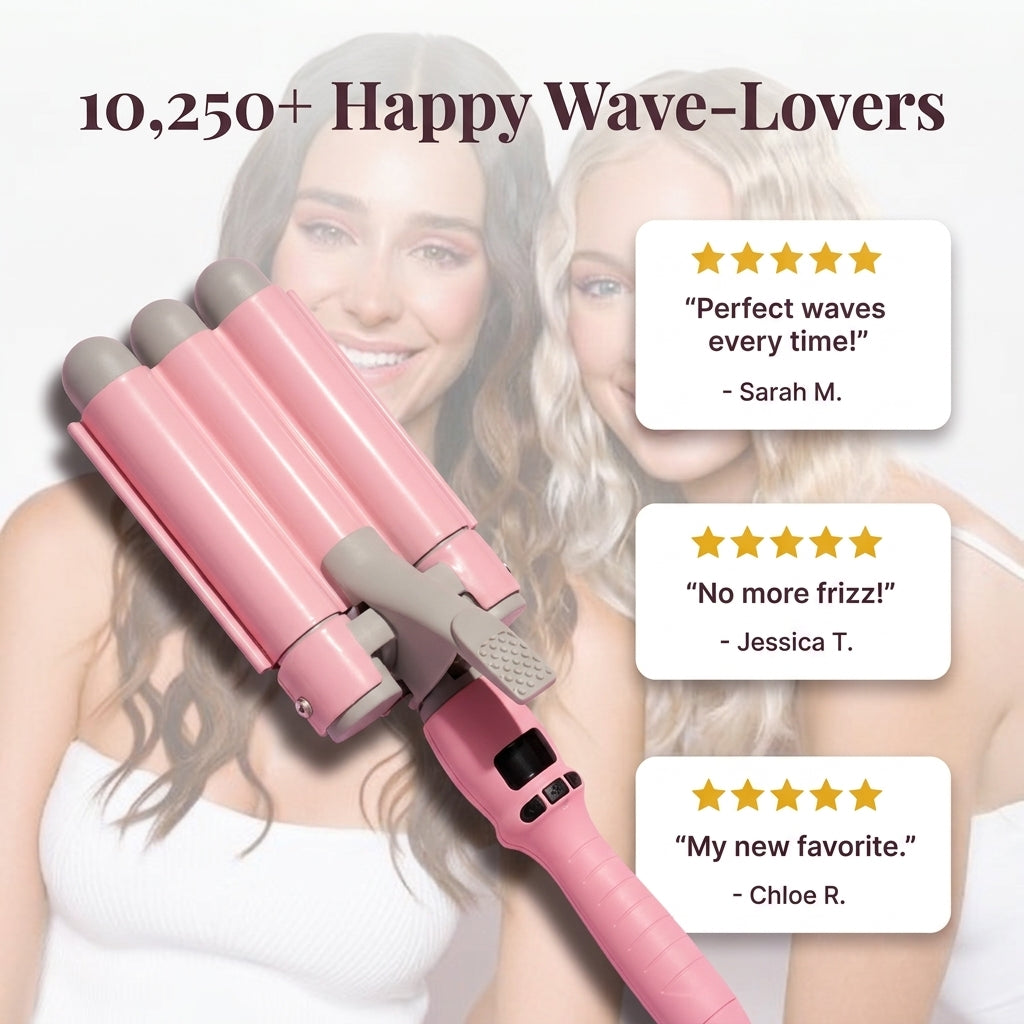 32mm Hair Waver — Natural Beach Waves Without Salon Styling