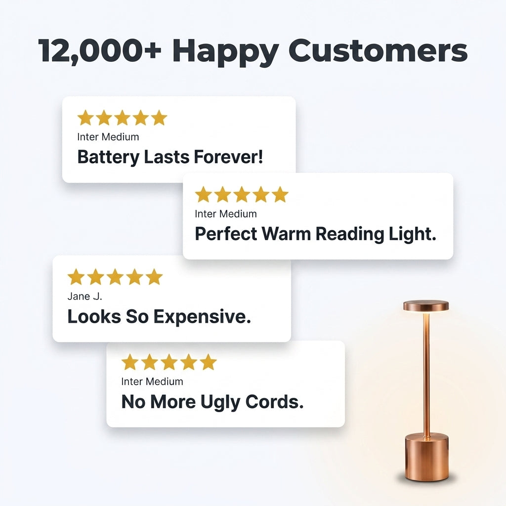 Rechargeable Touch Lamp — Warm Ambient Light Without Harsh Room Lighting