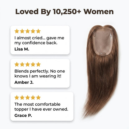 Clip-In Hair Topper — Fuller-Looking Hair And Natural Crown Coverage In Seconds