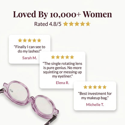 Rotating Makeup Reading Glasses — Apply Makeup Clearly Without Taking Glasses On And Off