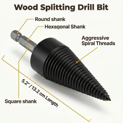 Log Splitter Drill Bit - Split Firewood Faster