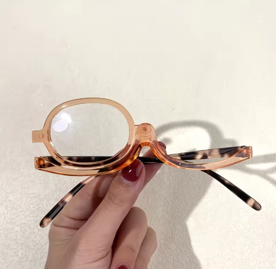 Rotating Makeup Reading Glasses — Apply Makeup Clearly Without Taking Glasses On And Off
