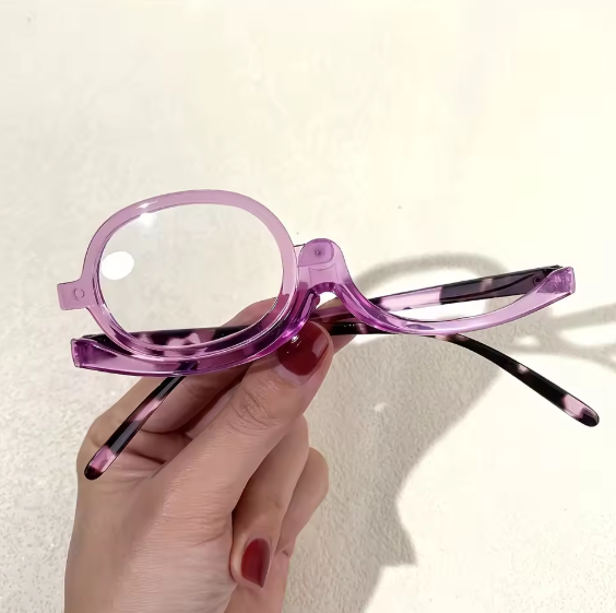 Rotating Makeup Reading Glasses — Apply Makeup Clearly Without Taking Glasses On And Off