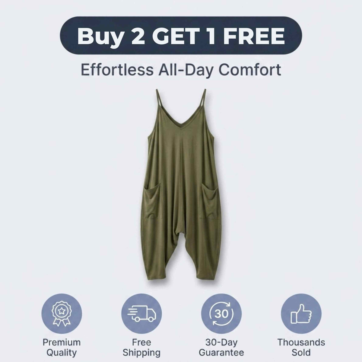 Bekväm oversized jumpsuit — Enkel helkroppsbekvämlighet utan klädstress