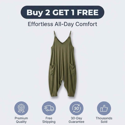 Bekväm oversized jumpsuit — Enkel helkroppsbekvämlighet utan klädstress